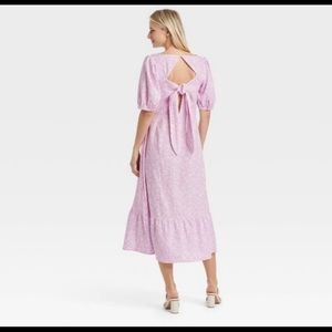 Who What Wear Floral Linen Dress